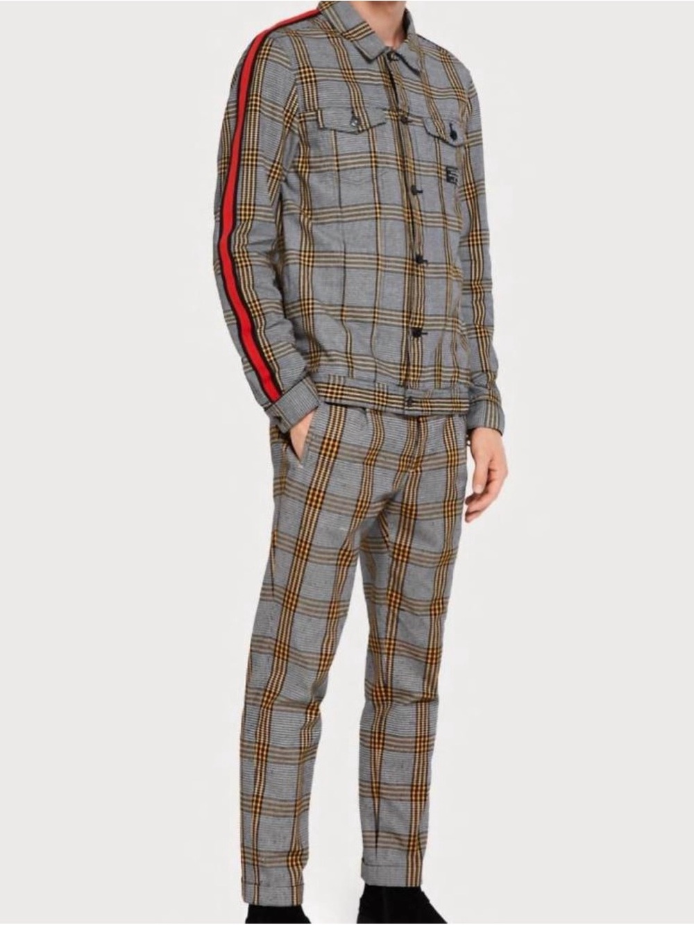🩶 Scotch & Soda Island Getaway Plaid Trucker Jacket